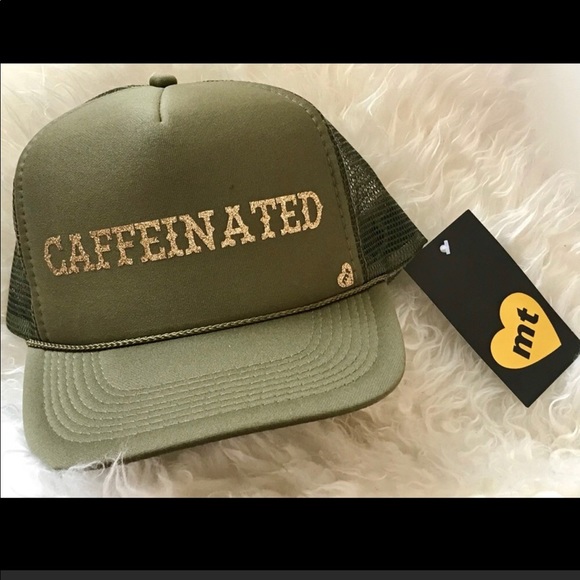 Mother Trucker Accessories - NWT Caffeinated Mother Trucker hat in olive